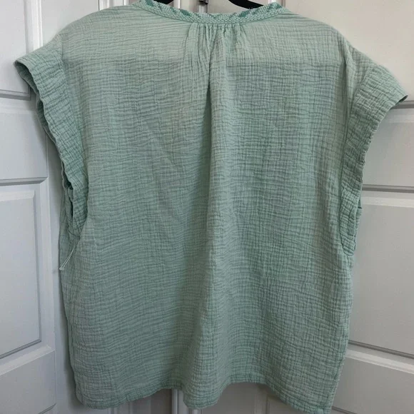 Faherty Lucia Organic Cotton Gauze Top Size XL - Picture 6 of 6